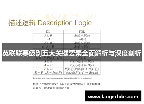 英联联赛级别五大关键要素全面解析与深度剖析 英联联赛级别五大关键要素全面解析与深度剖析